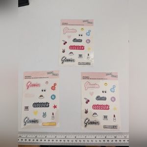 GLOSSIER Skincare Beauty STICKER Sheets, 3 sheets, Original Owner/Collector